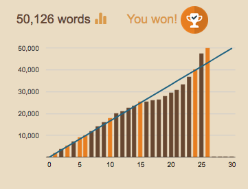 NaNoWriMo 2017 graph